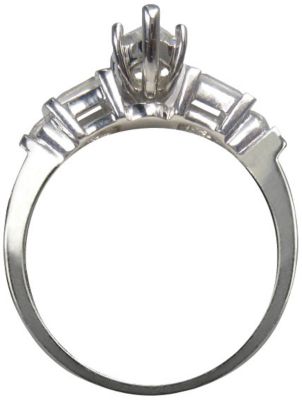 Sterling Silver CZ Personalized Engagement Ring