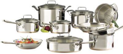 Emeril 14pc Stainless and Copper Cookware Set