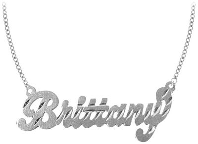 Sterling Silver Name Plate Necklace