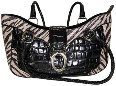 Bolso c/zíper de cebra MC Handbags
