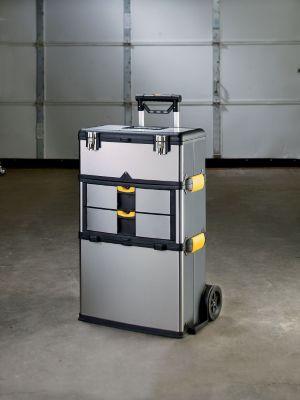 Master Craft® Stainless Steel Roller Tool Box