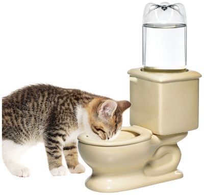 Ceramic Toilet Pet Water Bowl