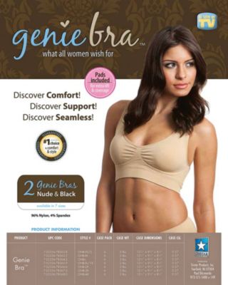 Genie Bra 3 Pack - Black, Nude, White