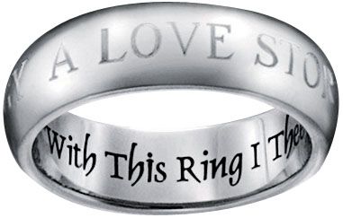 Unisex Stainless Steel "With This Ring" Band