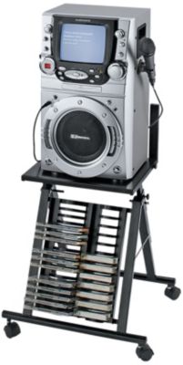 Karaoke Stand with CD and Tape Storage