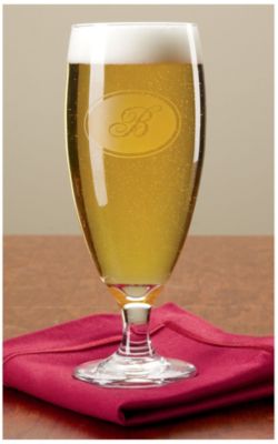 Monogrammed Pilsners Set of 8