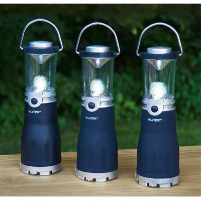 Viatek Hybrid Crank LED Lanterns (3 Pack)