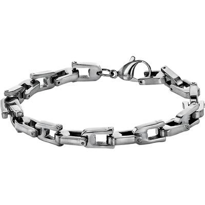 Men's Stainless Steel Stirrup Link Jewelry Set