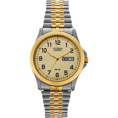 Mens Citizen Twotone Expansion Bracelet Watch