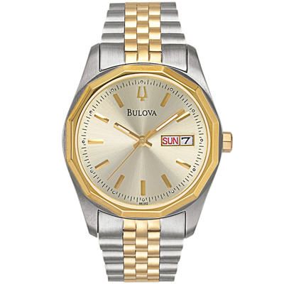 Bulova Men's Two Tone Bracelet Watch