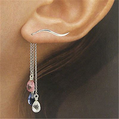 Ear Pin Sterling Silver Enhance*hers Earrings