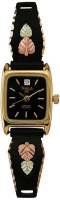 Black Hills Gold Ladies' Black Powdercoat Watch