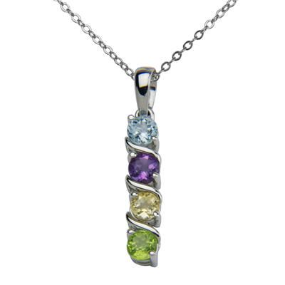 Sterling Silver Semi Precious Stone Pendant