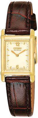 Citizen Ladies' Eco Drive Brown Leather Watch