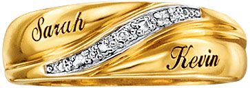 Men's 18K Gold over Sterling Silver Name Band