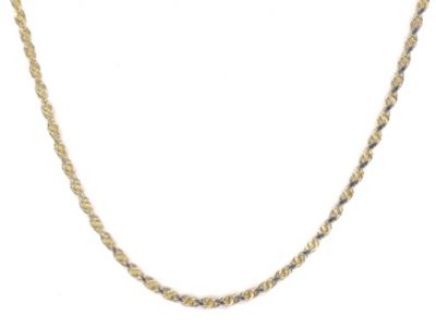 Oro Magnifico&trade; 14K Gold & Silver Rope Chain 24"