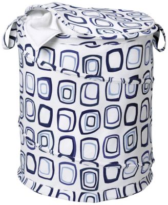 Honey Can Do Patterned Pop Open Hamper with Lid