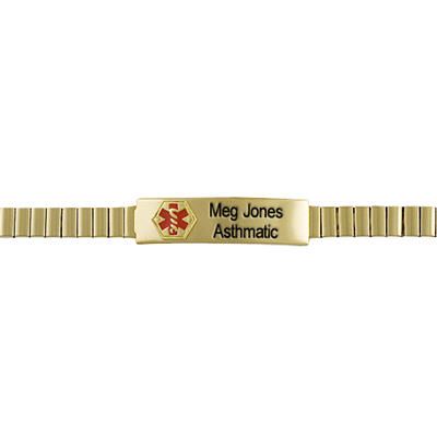 Gold Tone Medical  ID Bracelet