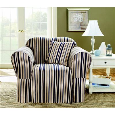Indigo Stripe Furniture Covers