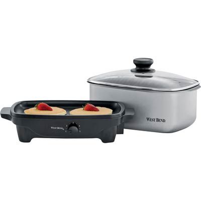 West Bend 5qt Slow Cooker / Mini Griddle Combo