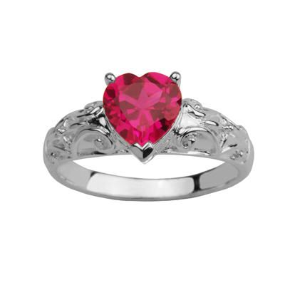 Sterling Silver Pink Corundum Ring