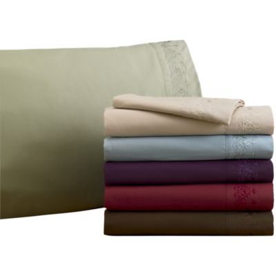 Fleur de Lis Embroidered Sheet Set
