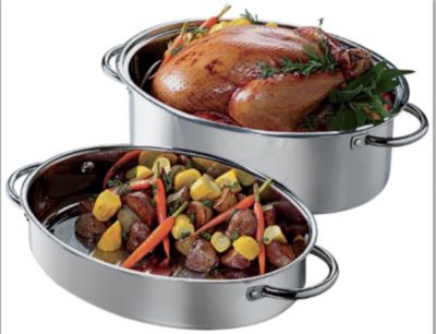 2 in 1 High Dome Stainless Steel  Roaster
