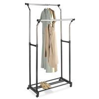 Double Adjustable Garment Rack