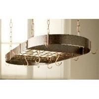 Hammered Copper Oval Pot Rack