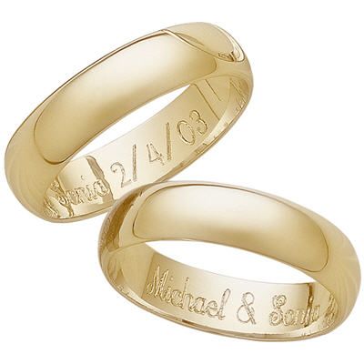 Unisex 10K Gold Message Band