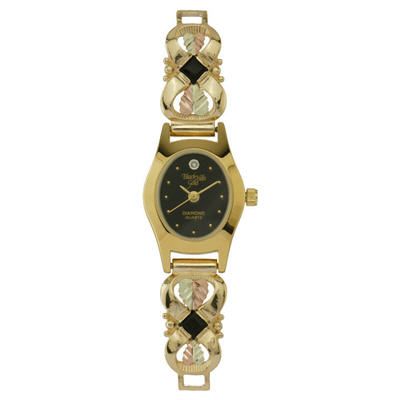 save on GettingtonLadies Black Hills Gold Onyx Watch