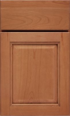 Cherry Raised Panel Square with Slab Drawer Front