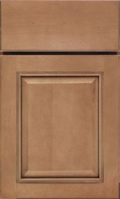 Maple Raised Panel Square with Slab Drawer Front