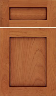 Cherry Recessed Panel Square with 5-Piece Drawer Front
