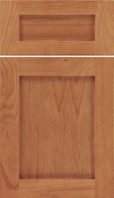 Oak Recessed Panel Square with 5-Piece Drawer Front