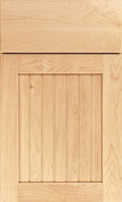 Maple Recessed Panel Square with Slab Drawer Front