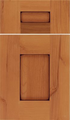 Rustic Alder Recessed Panel Square with 5-Piece Drawer Front