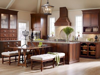 Cottage Alder Auburn Kitchen Cabinets