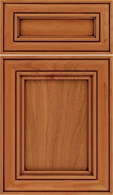 Cherry Recessed Panel Square with 5-Piece Drawer Front