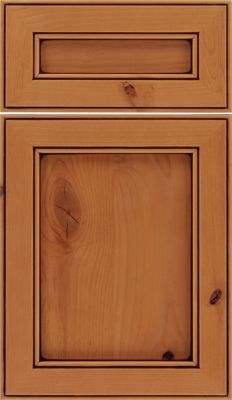 Rustic Alder Recessed Panel Square with 5-Piece Drawer Front
