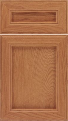 Oak Recessed Panel Square with 5-Piece Drawer Front