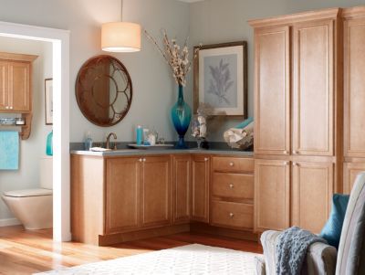 Gibson Maple Macaroon Bathroom Cabinets