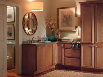 Gibson Maple Macaroon Bathroom Cabinets