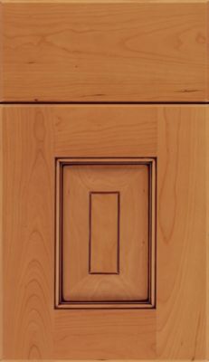 Cherry Raised Panel Square with Slab Drawer Front