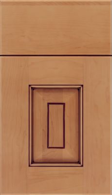 Maple Raised Panel Square with Slab Drawer Front
