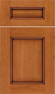 Cherry Recessed Panel Square with 5-Piece Drawer Front