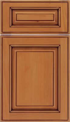 Rustic Alder Raised Panel Square with 5-Piece Drawer Front