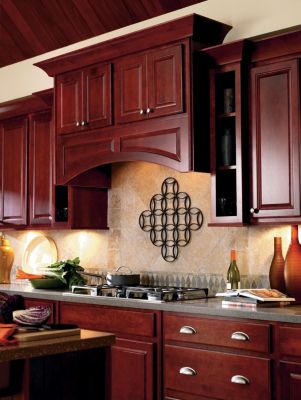 Langston Maple Cranberry Kitchen Cabinets