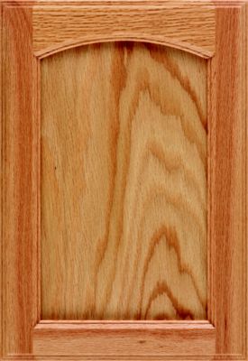 Oak Recessed Panel Arch Cabinet Door