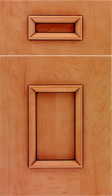 Maple Recessed Panel Square with 5-Piece Drawer Front